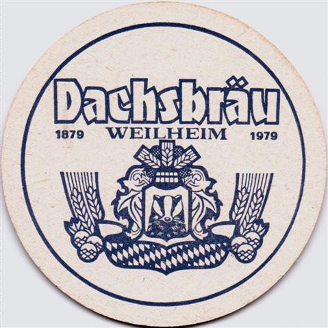 weilheim wm-by dachs rund 1a (215-dachsbru-1879 1979-blau)